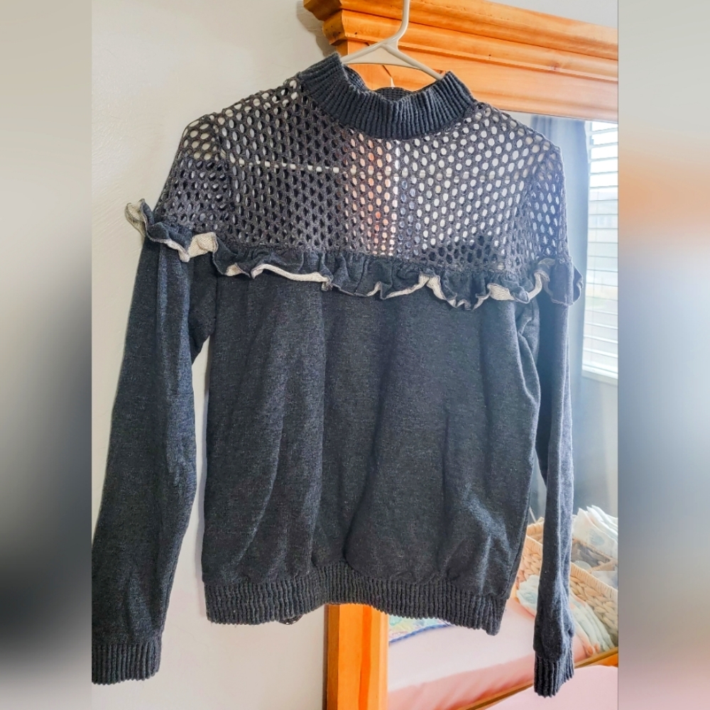 Designer Ruffle Sweater S/M